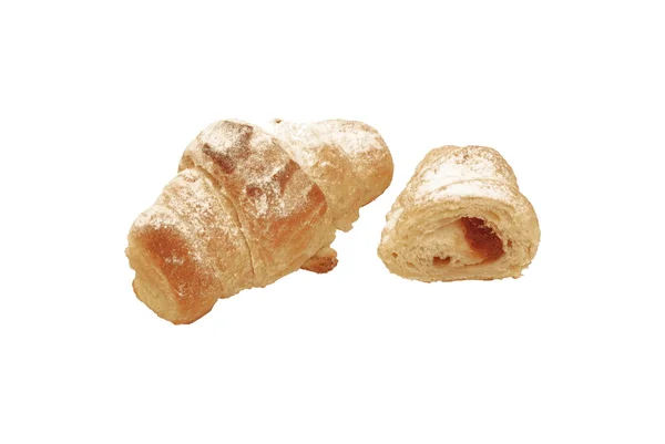 Croissant dolce tagliato — Foto Stock