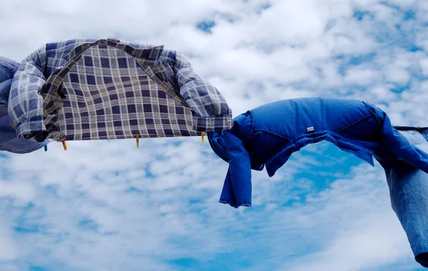 stock image Shirts on wind