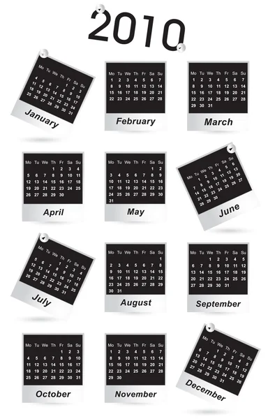 Kalender for 2010 – Stock-vektor