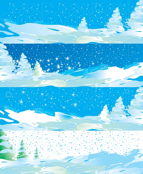 Vinter internet banners — Stock vektor