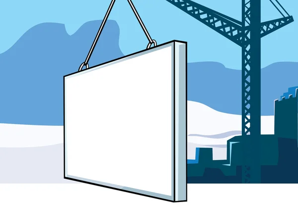 Billboard in construction — Stock Vector