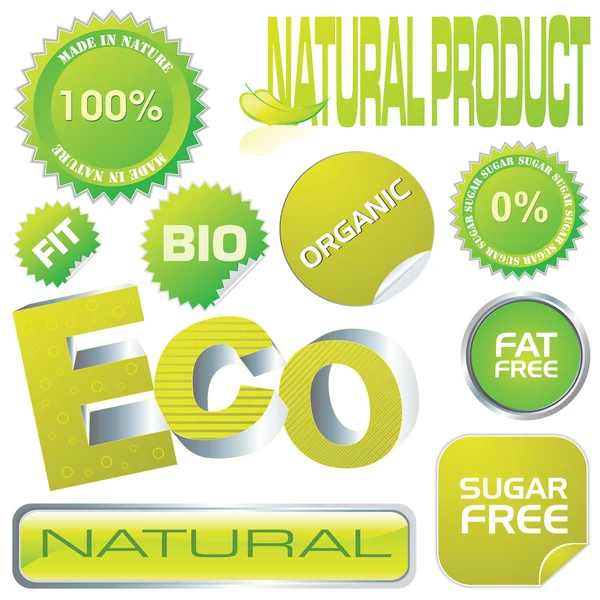 Eco labels — Stock Vector