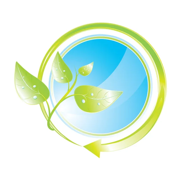 Icono concepto verde — Vector de stock