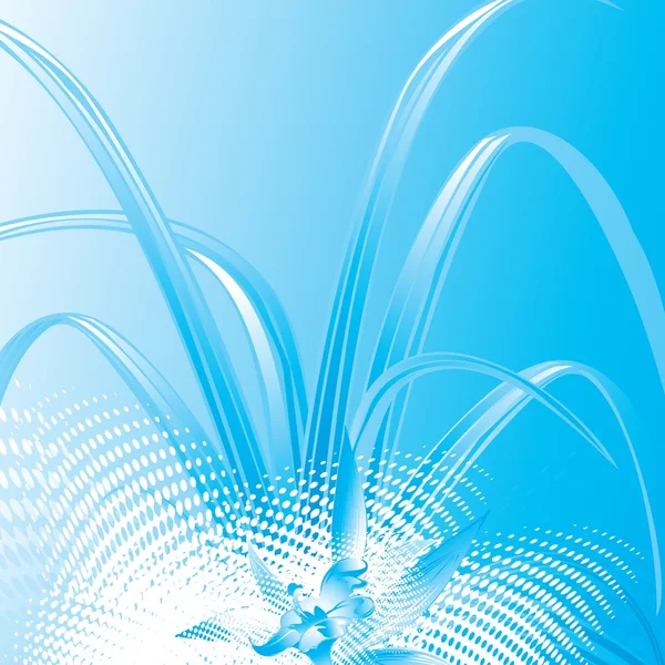 Fond de plante bleu — Image vectorielle