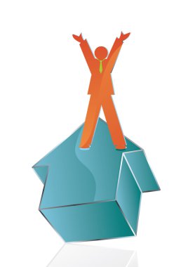 Reaching goal clipart