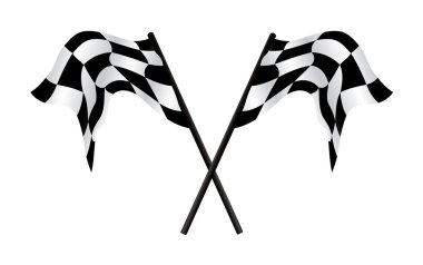 Checkered flags clipart