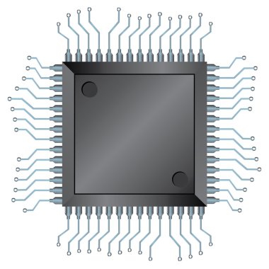 CPU chip clipart