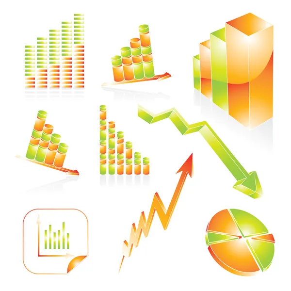 Üzleti grafikonok — Stock Vector
