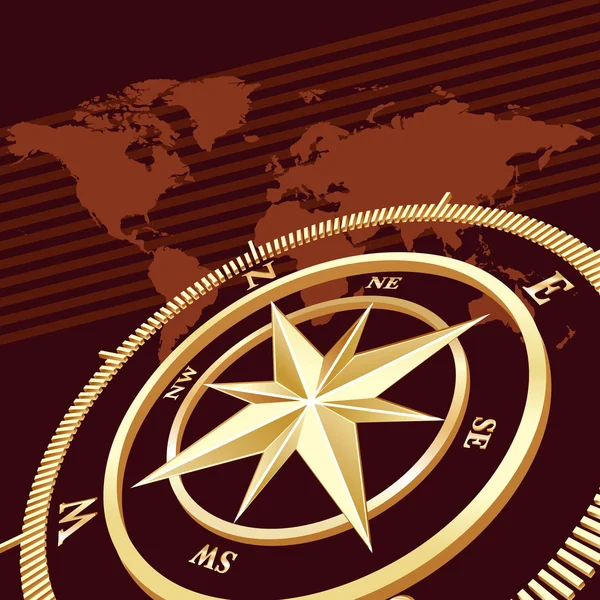 Kompass-Hintergrund — Stockvektor