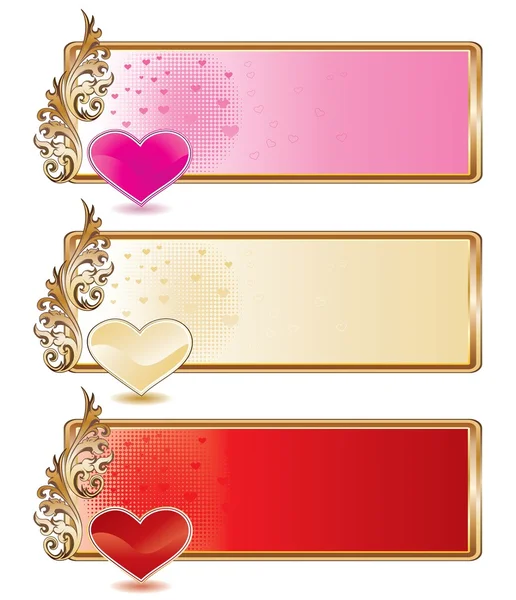 Valentijn banner set — Stockvector