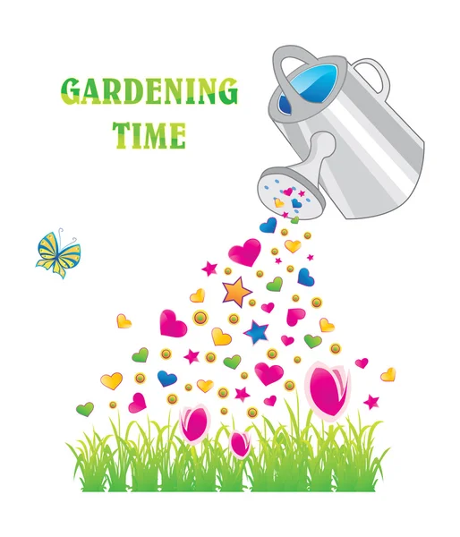 Temps de jardinage — Image vectorielle