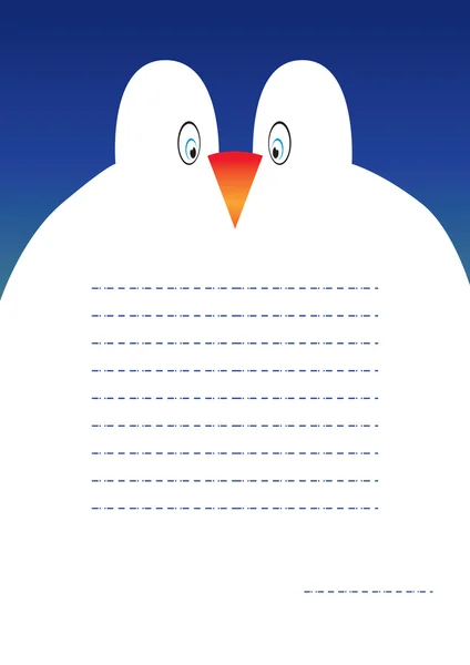 Penguin card — Stock Vector