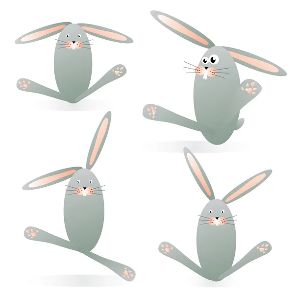 Grappige konijnen — Stockvector