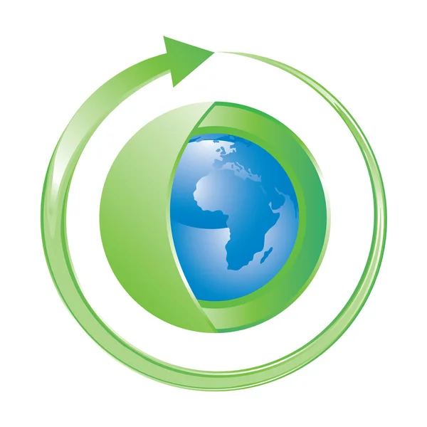 Groen aarde concept pictogram — Stockvector