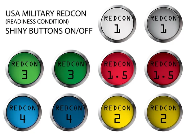 REDCON buttons — Stock Vector