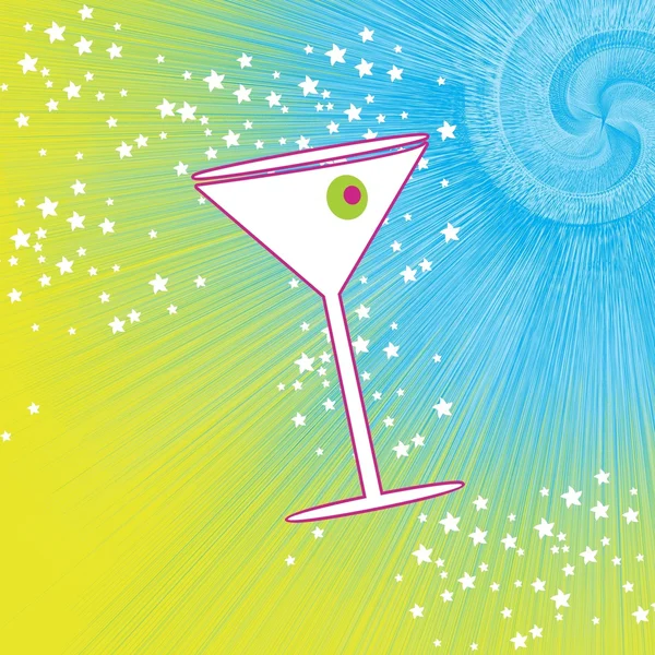 Martini içmek — Stok Vektör