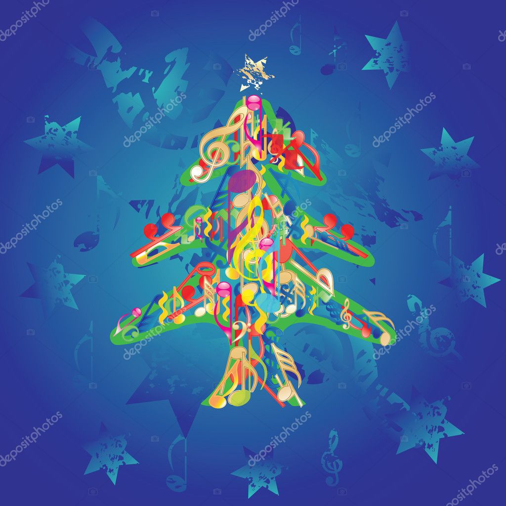 Musical Christmas tree Stock Vector Image by ©milinz 1913490