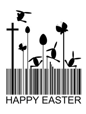 Easter barcode clipart