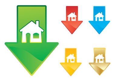 Housing price drop clipart