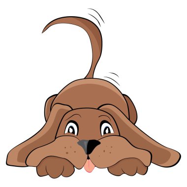 Playful dog clipart