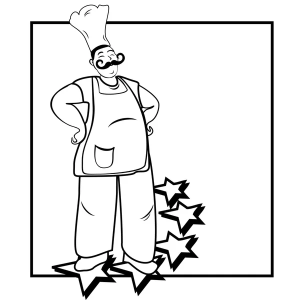 Chef de cinco estrellas — Archivo Imágenes Vectoriales