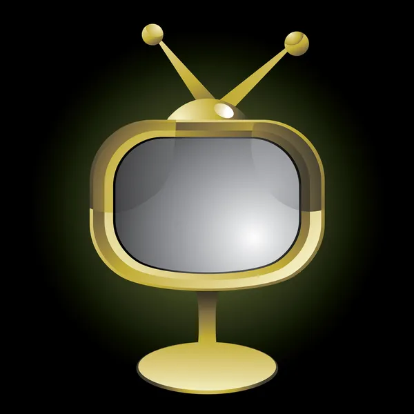 Αναδρομικό σύνολο τηλεόραση — Διανυσματικό Αρχείο