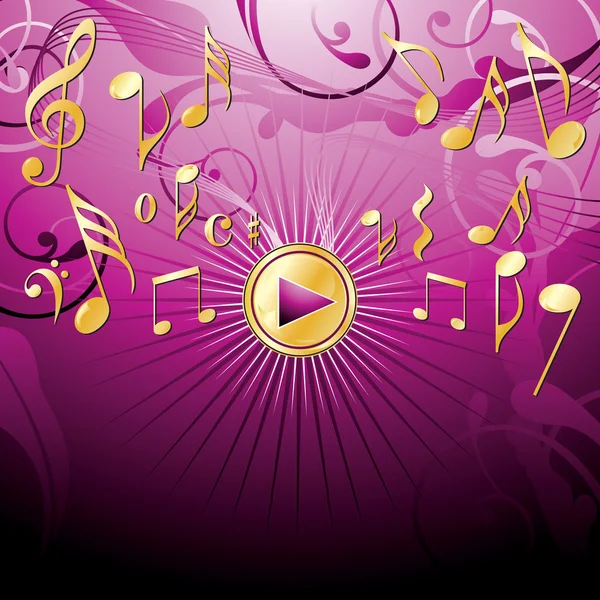 Μουσικό ροζ bacground — Διανυσματικό Αρχείο