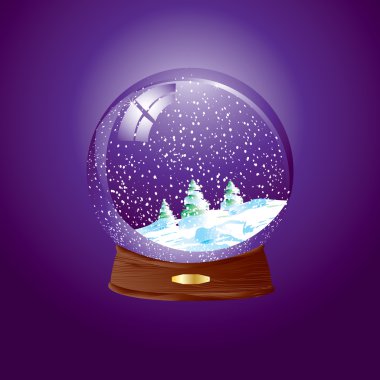 Snow dome clipart