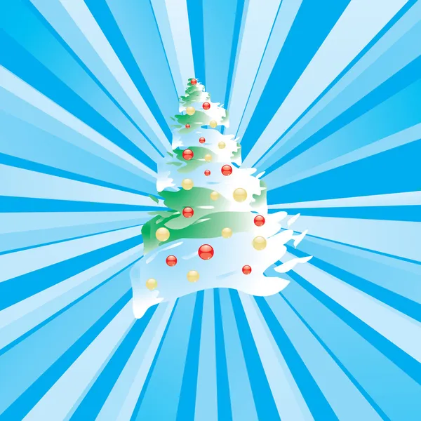 Arbre de Noël stylisé — Image vectorielle