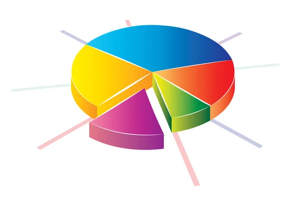 Ícone gráfico de pizza — Vetor de Stock
