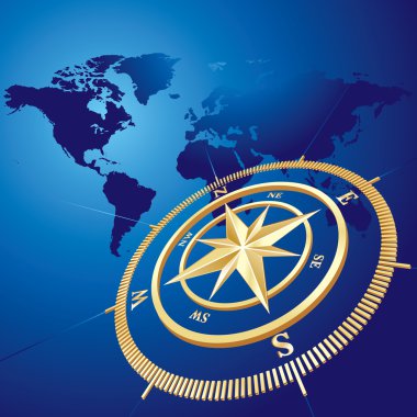 Gold compass clipart