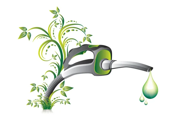 녹색 연료 펌프 노즐 — 스톡 벡터
