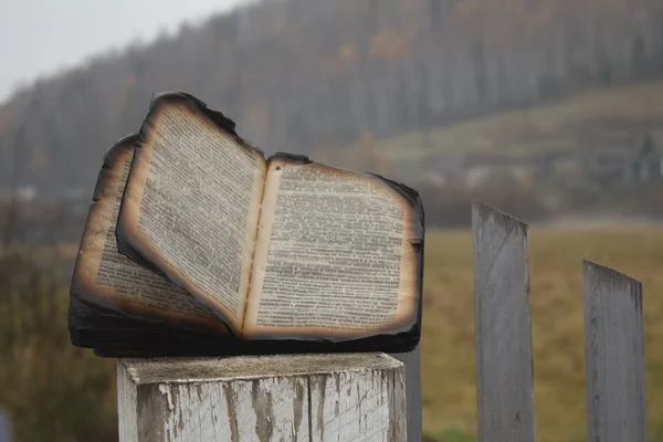 stock image The old burnt book