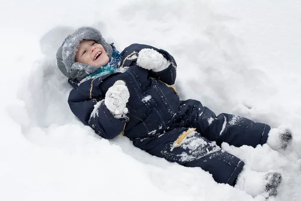 stock image The boy on snow