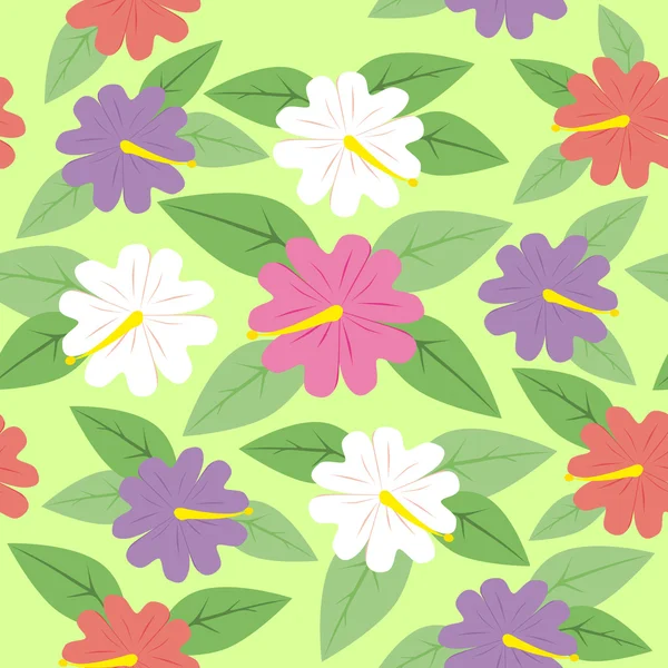 Λουλούδια χωρίς ραφή μοτίβο — Διανυσματικό Αρχείο