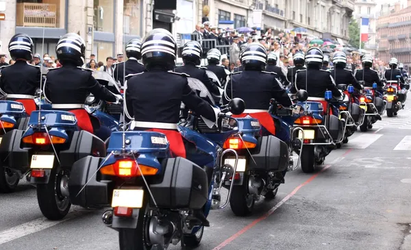Bikers av nationella gendarmeriet — Stockfoto