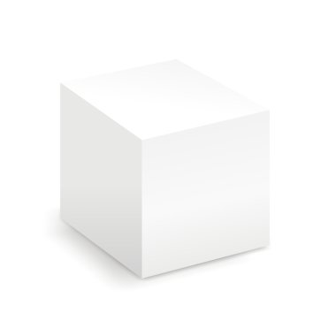 Cube Blanc clipart