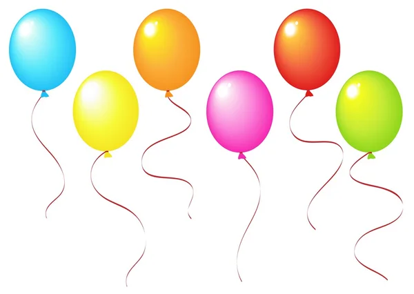 Ballons d'anniversaire Rechtenvrije Stockafbeeldingen