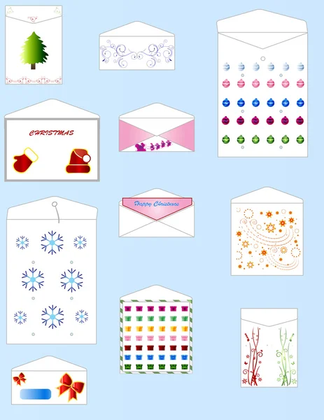 Envelopes for christmas — Stock Photo, Image