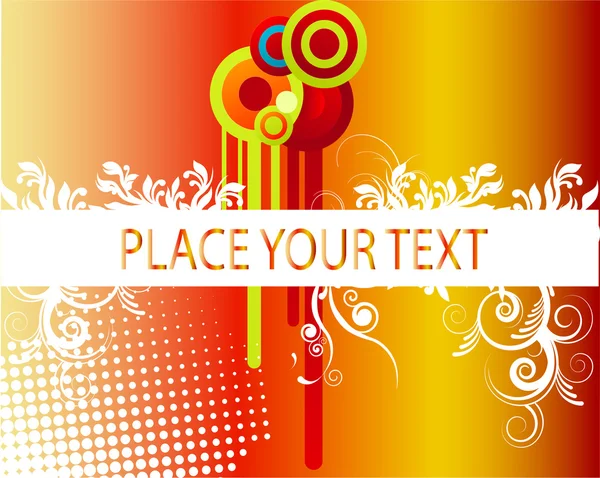 Colored design with sample text — Stock Vector