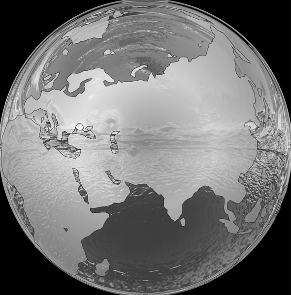 Earth model like metal — Stock Photo, Image