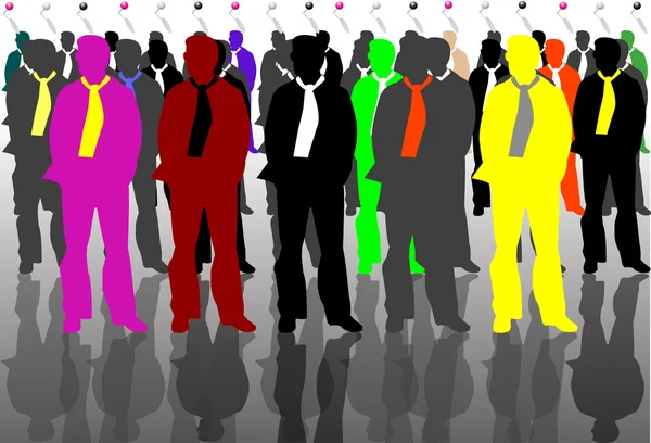Homme d'affaires en couleur — Image vectorielle