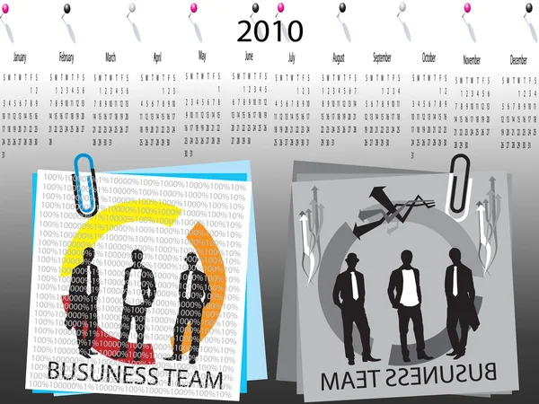 Бізнес команда в календарі — стоковий вектор