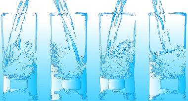dört su bardağı su