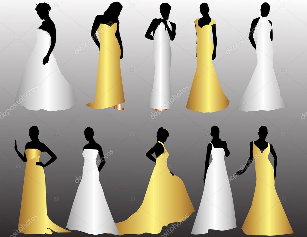 Manny silhouettes of bride