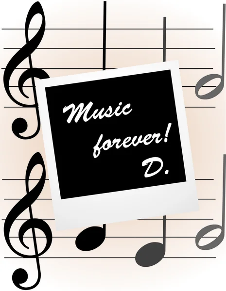 Music semibreve-forever — Stock Vector
