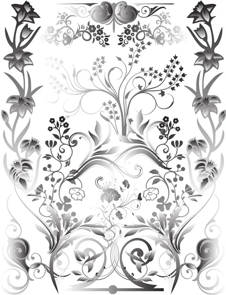 Floral Frame Elements - vector — Stock Vector