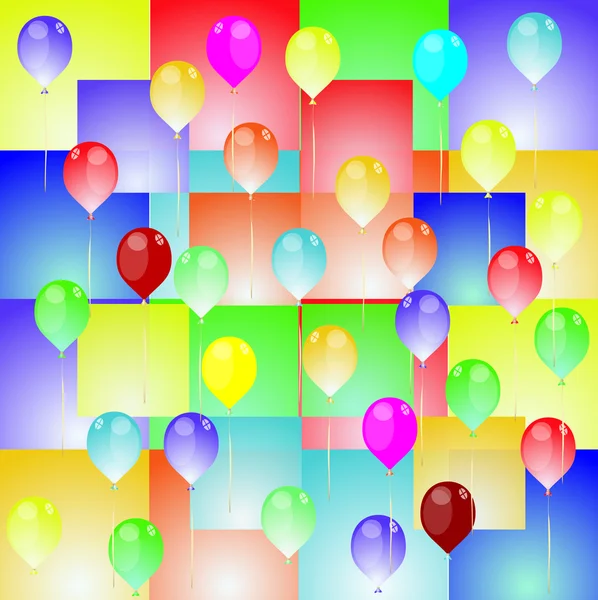矢量汽球的生日 — 图库矢量图片