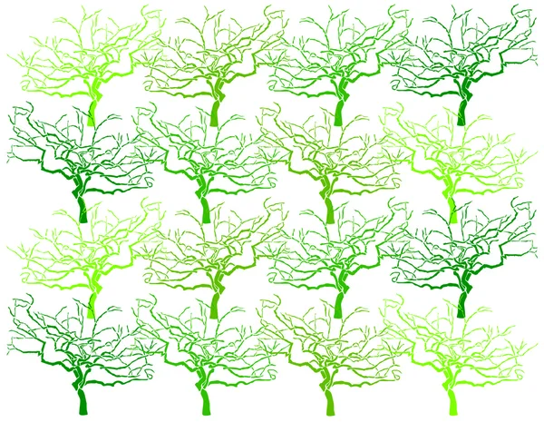 stock vector Green trees