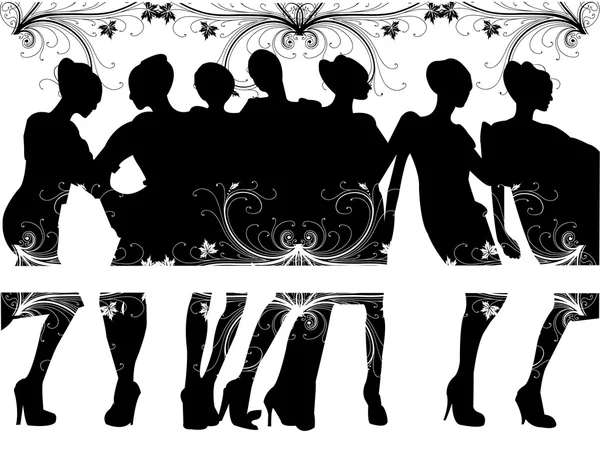 Silhouettes — Stock Vector